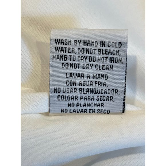 Chetta B Womens Abstract Print Sheath Dress Sleeveless Back Zip White Navy Sz 2 - Picture 8 of 8